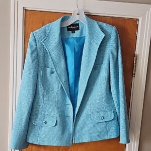 Sag Harbor Women's Blue Textured Blazer